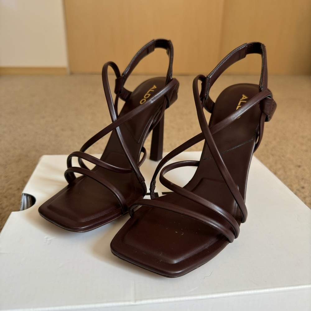 Aldo Amilia Brown Strappy Heel